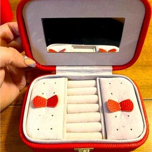 Red travel jewelry box